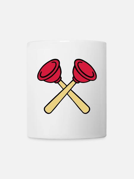 Pömpel gekreuzt - Tasse - Weiß