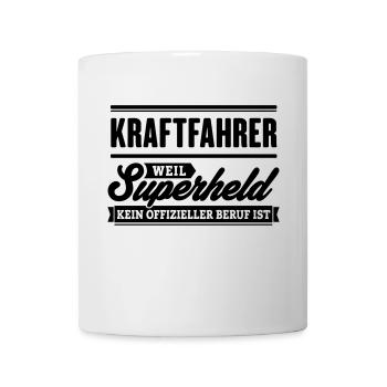 Superheld Kraftfahrer - Tasse - Weiß - Vorne