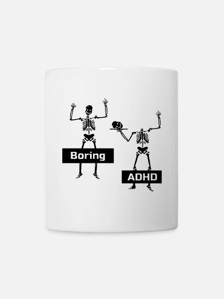 Boring vs ADHD - Mug - white