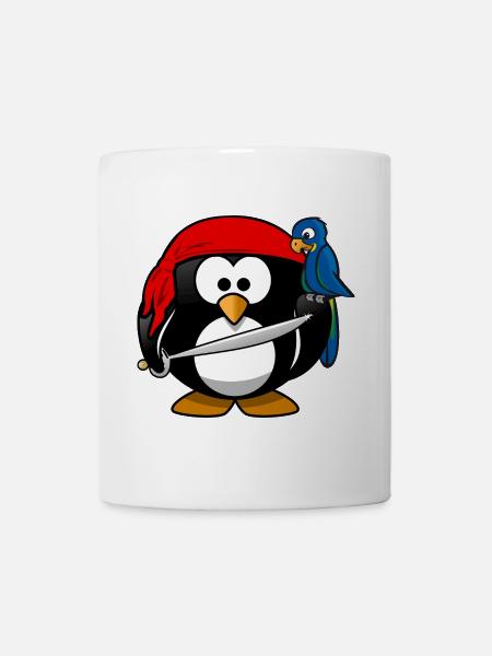 Pirat Pinguin Seeräuber - Tasse - Weiß