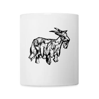 chèvre - Mug blanc - blanc - Devant
