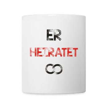 Er heiratet Bräutigam - Tasse - Weiß - Vorne