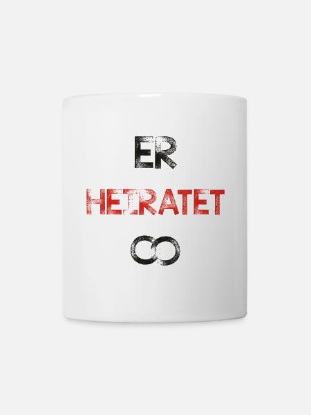 Er heiratet Bräutigam - Tasse - Weiß