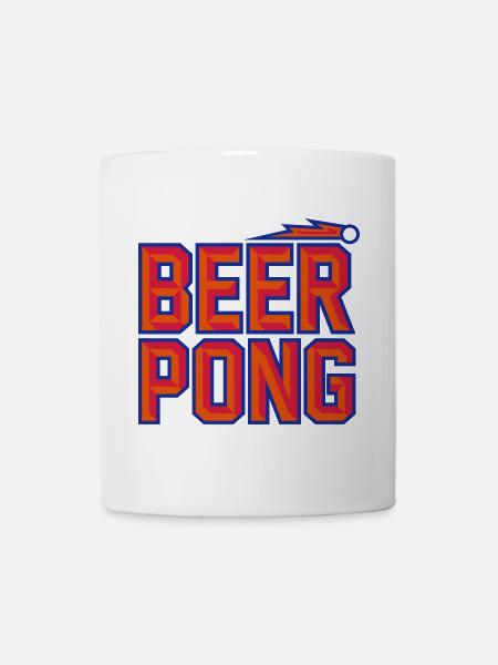 Beer Pong 3D - Tasse - Weiß