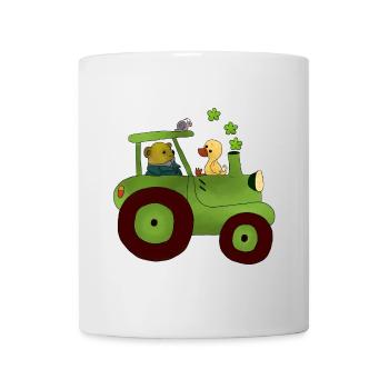Mit dem Trecker unterwegs - Tasse - Weiß - Vorne