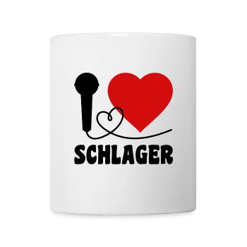 I Love Schlager - Tasse - Weiß - Vorne