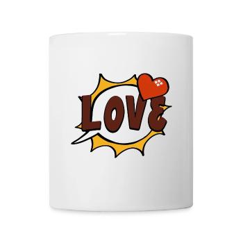Love Pop-Art Sprechblase - Tasse - Weiß - Vorne