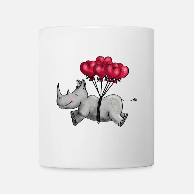 Fliegendes Nashorn - Tasse - Weiß