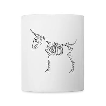 Einhorn Skelett - Einhörner - Fabelwesen - Comic - Tasse - Weiß - Vorne