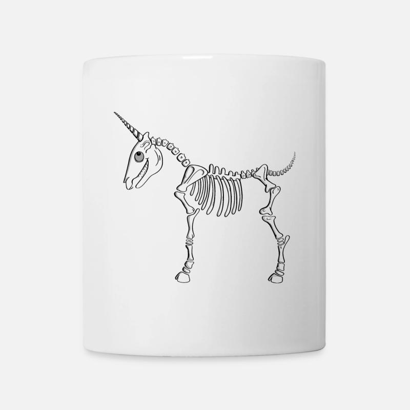 Squelette de licorne - Licornes - Créatures mythiques - Comic - Mug blanc - blanc