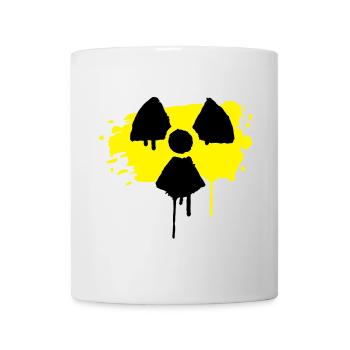 radio active sign as graffiti - Mug - white - Front