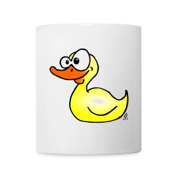Ente - Tasse - Weiß - Vorne