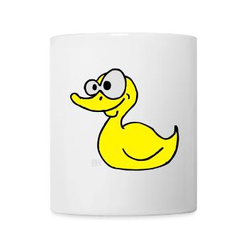 Badeente - Gummi-Ente - Tasse - Weiß - Vorne