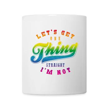 Laisse une chose être claire, je ne suis pas hétéro - Mug blanc - blanc - Devant