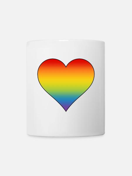 Rainbow Heart - Mug - white