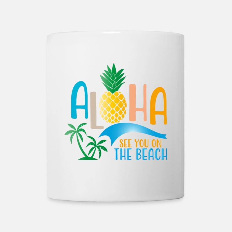 plage - Mug blanc - blanc
