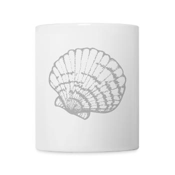 Muschelschale Linienstudie - Tasse - Weiß - Vorne