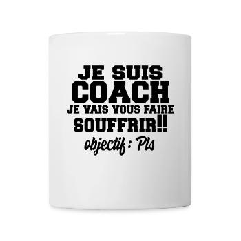 coach,coaching,sport,humour,citations,formes - Mug blanc - blanc - Devant