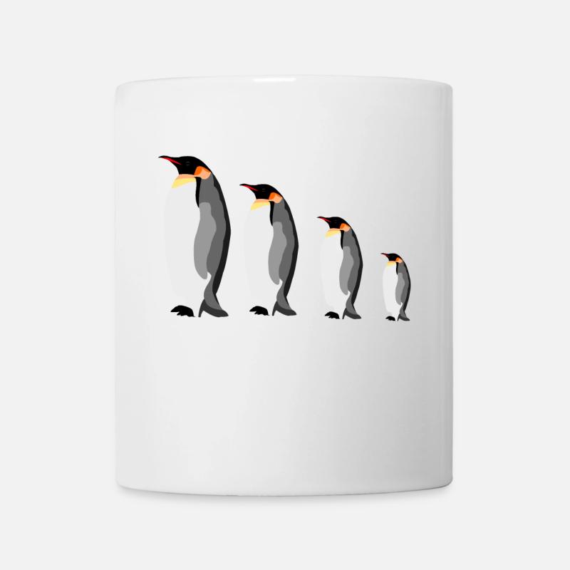 Groupe de manchots empereurs - Mug blanc - blanc