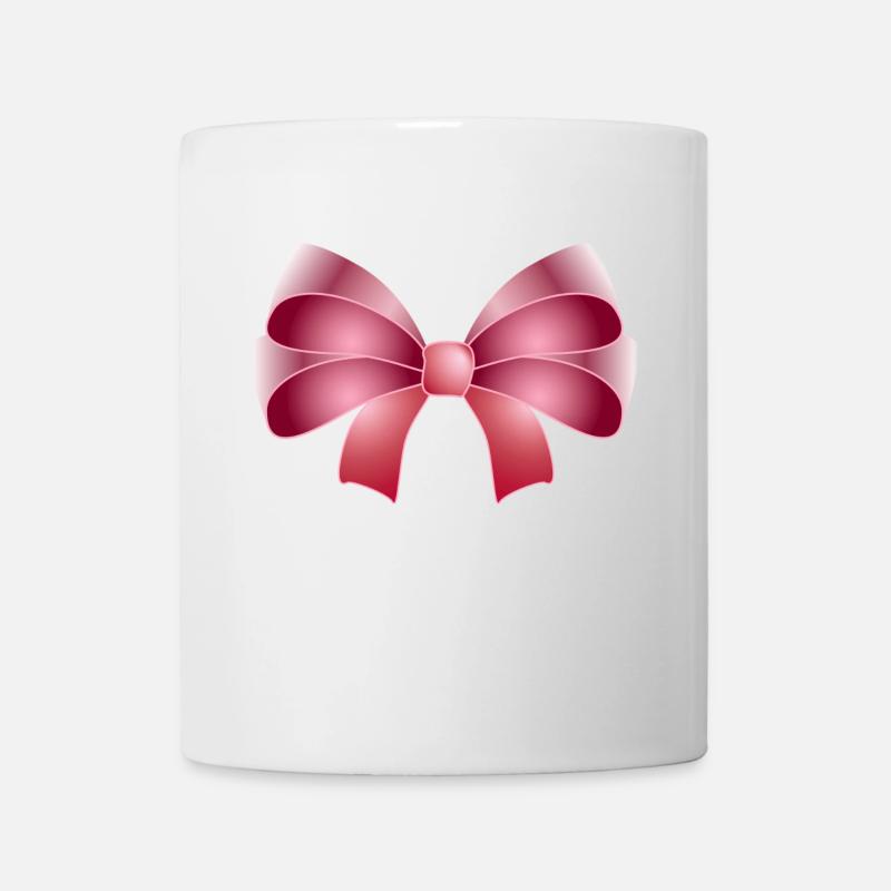 Nœud élégant en rose - Mug blanc - blanc