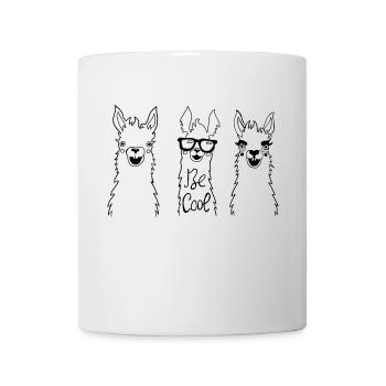 3 Lamas Be cool - Tasse - Weiß - Vorne