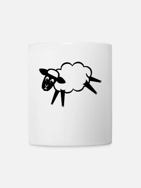 Schaf -Schäfchen 2 sw - Tasse - Weiß
