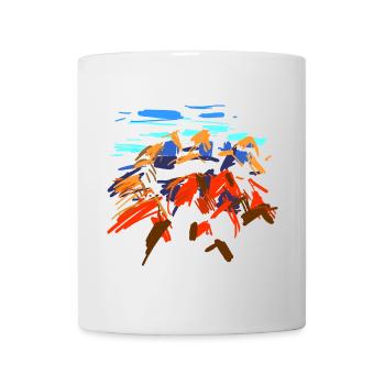 Berge - Tasse - Weiß - Vorne
