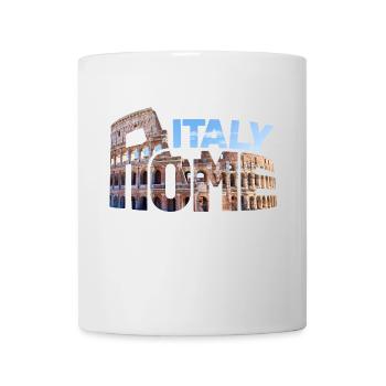 Rom Souvenir Kolosseum Italien Typografie Arena - Tasse - Weiß - Vorne