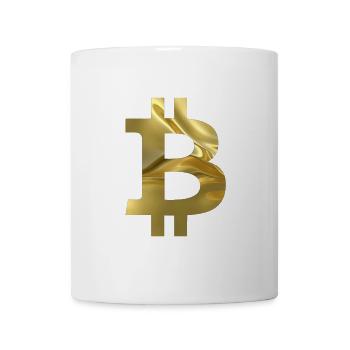 Goldenes Bitcoin-Symbol Design - Tasse - Weiß - Vorne