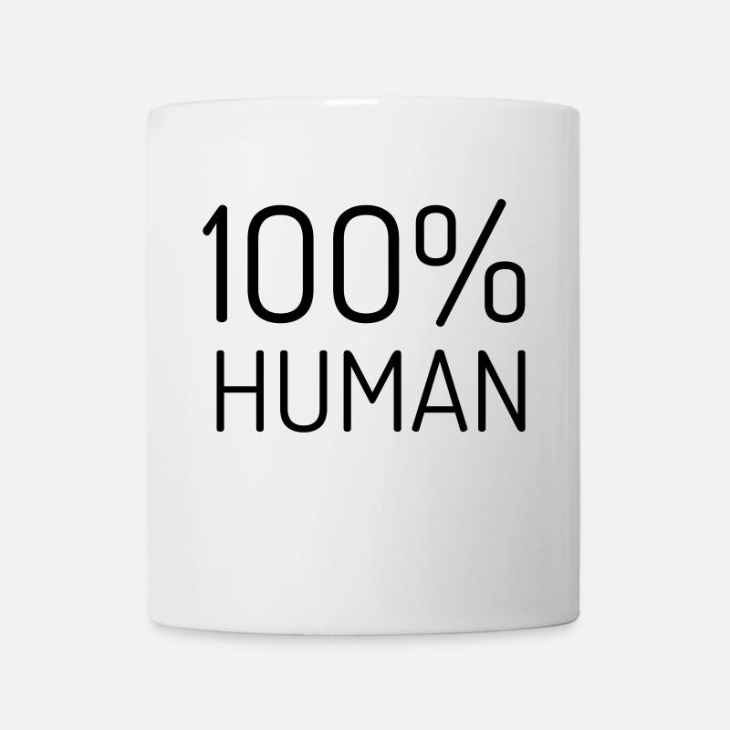 100% Mensch - Tasse - Weiß