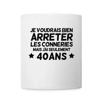 I would like to stop the - 40 years - Mug - white - Front