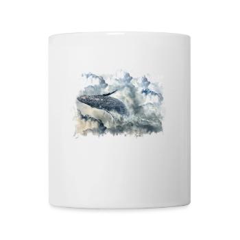 Baleine dans les nuages - Mug blanc - blanc - Devant