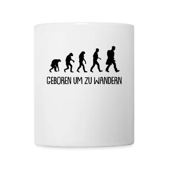 Geboren um zu wandern - Tasse - Weiß - Vorne