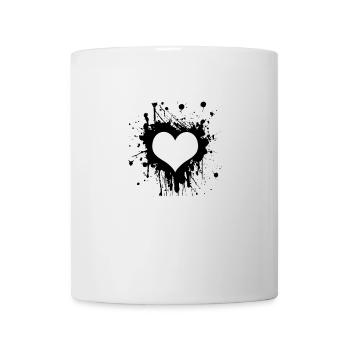 Heart black - Mug - white - Front