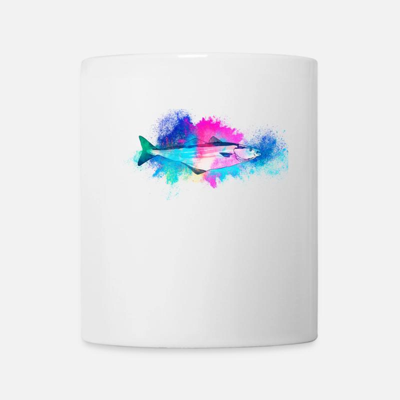Poisson Koehler coloré - Mug blanc - blanc