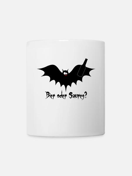 Fledermaus Bier - Tasse - Weiß