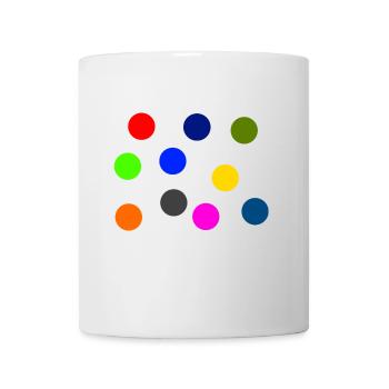 Bunte Punkte - Tasse - Weiß - Vorne