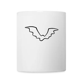 Bat black comic silhouette vampire sweetheart - Mug - white - Front