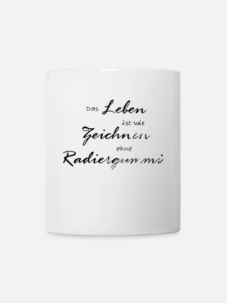 La vie dessine sans gomme - Mug blanc - blanc
