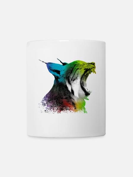Yawning lynx - Mug - white