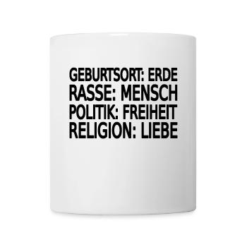 Gegen Rassismus - Tasse - Weiß - Vorne