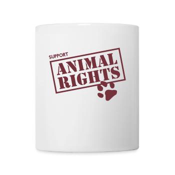 Soutenir les droits des animaux - Mug blanc - blanc - Devant