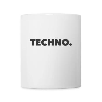 Techno Music Logo grau - Tasse - Weiß - Vorne
