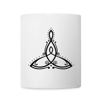 Celtic Motherhood Symbol Mutter mit Kind - Tasse - Weiß - Vorne