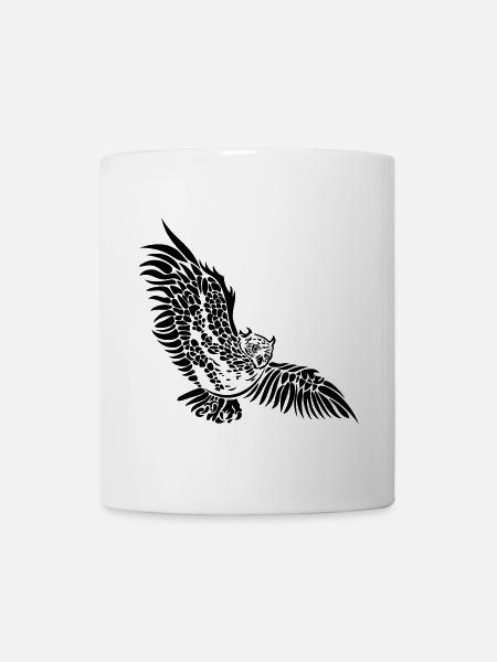 Owl wing owl owl night owl - Mug - white
