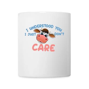 I understood you, i just don't care - funny cow - Tasse - Weiß - Vorne