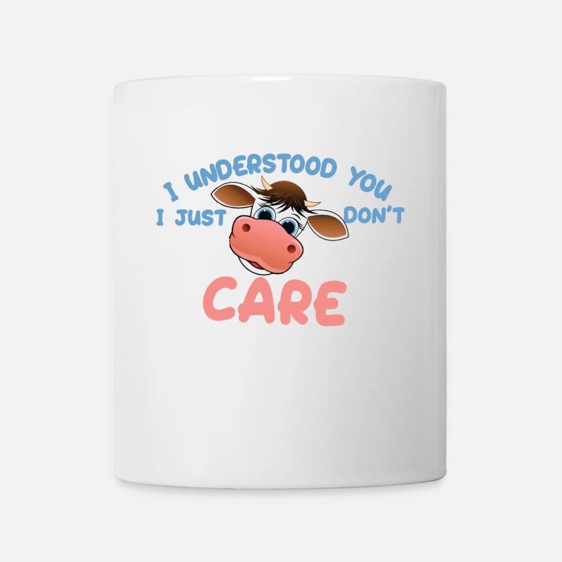 Je t'ai compris, je m'en fiche, drôle de vache - Mug blanc - blanc