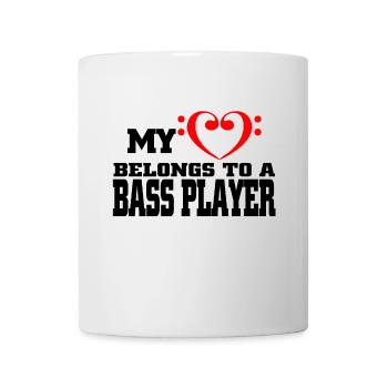 My Heart Belongs to a Bass Player - Tasse - Weiß - Vorne