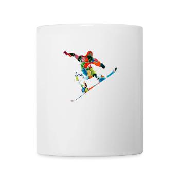 snowboarder - Mug blanc - blanc - Devant