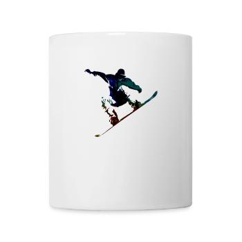 snowboarder - Mug blanc - blanc - Devant